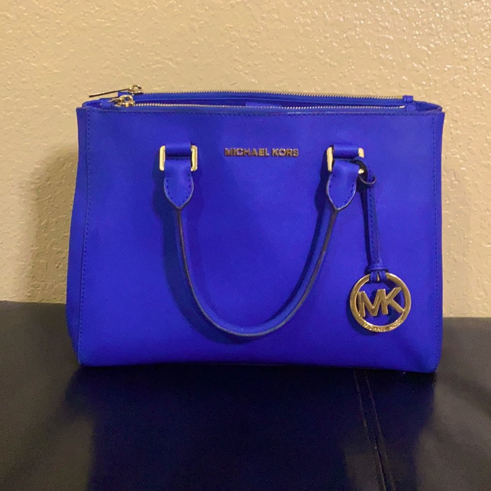 Medium Royal Blue Michael Kors Satchel